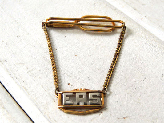 EAS イニシャルモチーフ アンティーク タイピン USA ファッション メンズ アクセサリー