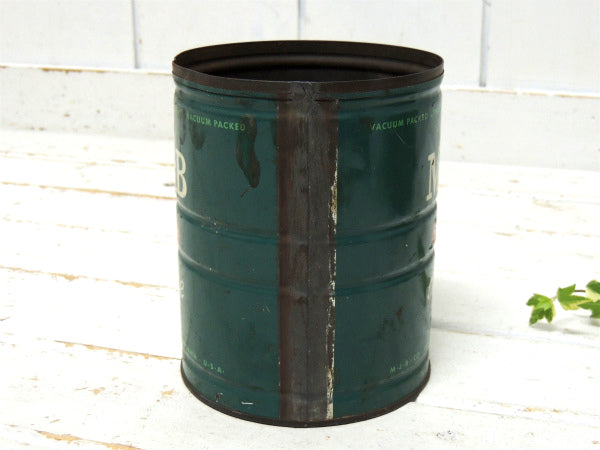 【MJB】USA・グリーントーン・ティン製・ヴィンテージ・コーヒー缶・ブリキ缶