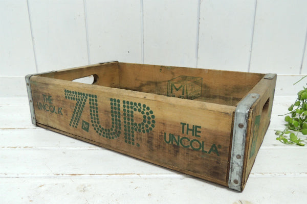 【7up】セブンアップ・ドリンク・アドバタイジング・ヴィンテージ・木箱/ウッドボックス USA