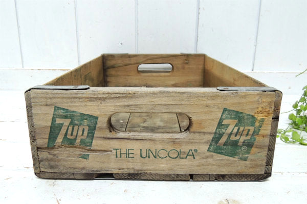 【7up】セブンアップ・ドリンク・アドバタイジング・ヴィンテージ・木箱/ウッドボックス USA
