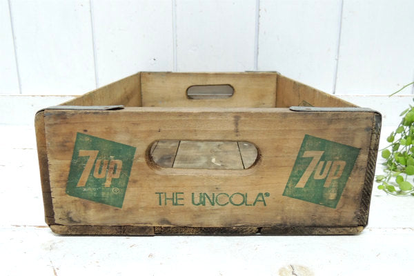 【7up】セブンアップ・ドリンク・アドバタイジング・ヴィンテージ・木箱/ウッドボックス USA