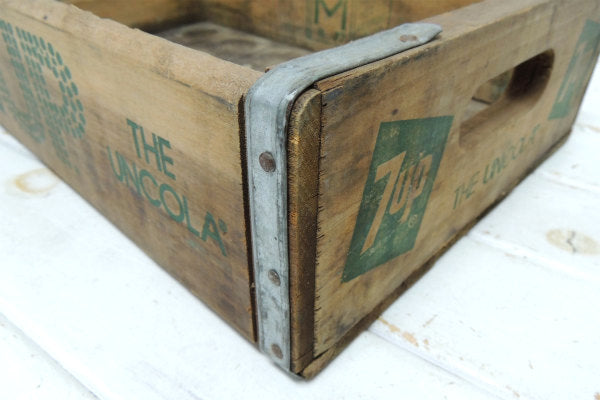 【7up】セブンアップ・ドリンク・アドバタイジング・ヴィンテージ・木箱/ウッドボックス USA