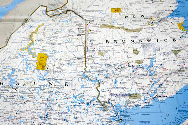 メイン州 USA ナショナル ジオグラフィック 1988年製・ヴィンテージ・マップ 地図