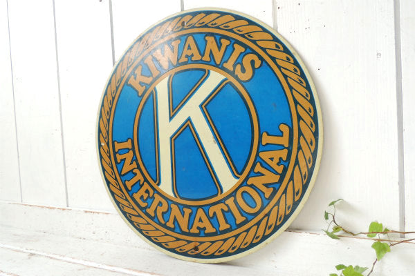 KIWANIS INTERNATIONAL インディアナポリスUSA 社会奉仕団体 アドバタイジング・看板・ビンテージ・スチールサイン