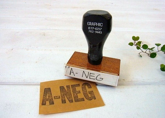 【A-NEG】木製・ヴィンテージ・スタンプ/ゴム印　USA