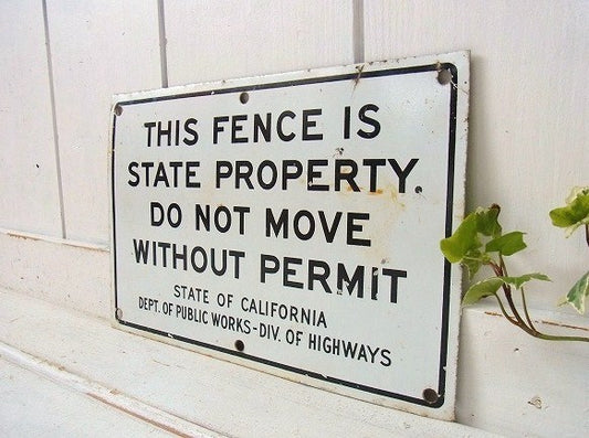 STATE OF CALIFORNIA ハイウェイ ヴィンテージ・スチールサイン 看板 USA