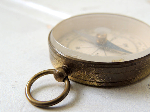【GERMANY】方位磁石・ドイツ製・アンティーク・コンパス・キーホルダー・アウトドア・登山