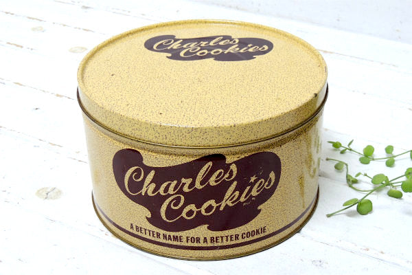 【Charles Cookies】ティン製・ヴィンテージ・クッキー缶/ブリキ缶　USA