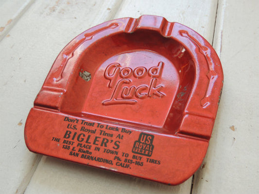 U.S.ロイヤル・GOOD LUCK・タイヤメーカー・アドバタイジング・ウエスタン・ビンテージ・灰皿