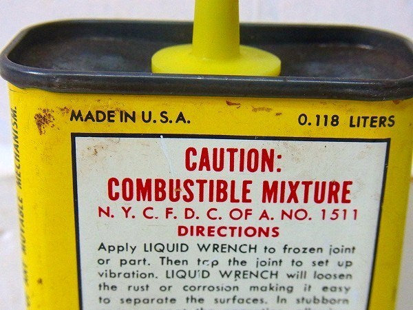 【Liquid Wrench】リキッドレンチ・ヴィンテージ・オイル缶　USA