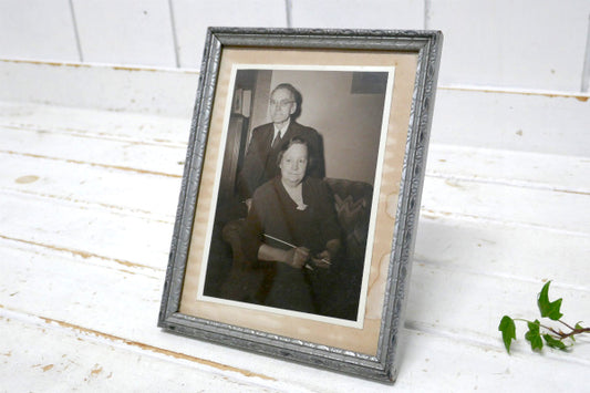 モノクロ 写真入り 木製 アンティーク 卓上 フォトフレーム 額縁 写真立て ノスタルジック USA