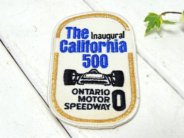 【カリフォルニア・レーシング】スピードウェイ・アドバタイジング・ヴィンテージ・刺繍・ワッペン・USA