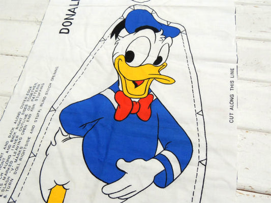 ドナルドダック ディズニー ピロードール ぬいぐるみ型 デッドストック ヴィンテージ パネル生地 キット USA
