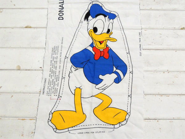 ドナルドダック ディズニー ピロードール ぬいぐるみ型 デッドストック ヴィンテージ パネル生地 キット USA