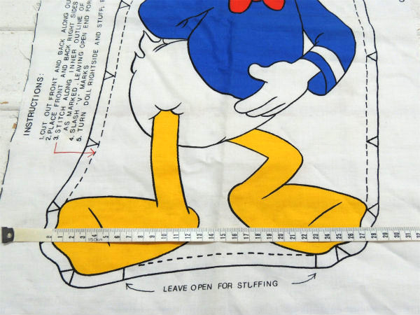 ドナルドダック ディズニー ピロードール ぬいぐるみ型 デッドストック ヴィンテージ パネル生地 キット USA