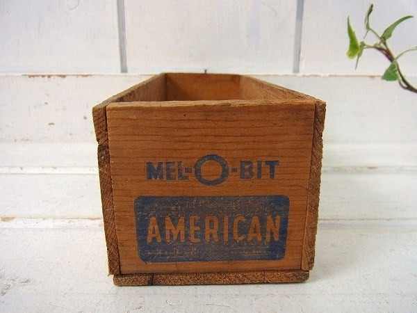 【Mel-O-Bit AMERICAN】木製・アンティーク・チーズボックス/木箱　USA