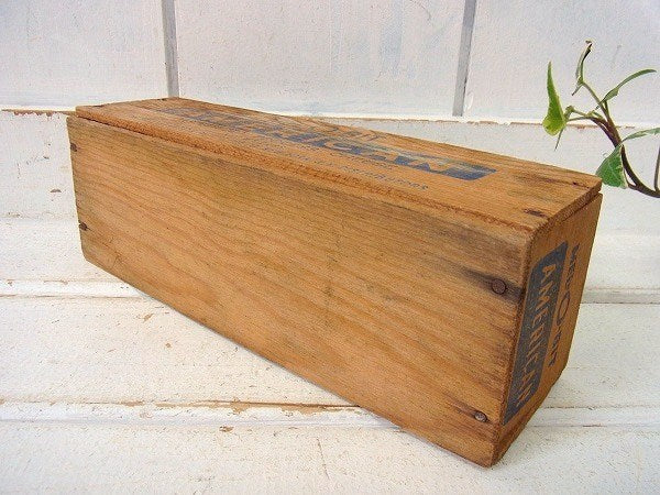 【Mel-O-Bit AMERICAN】木製・アンティーク・チーズボックス/木箱　USA