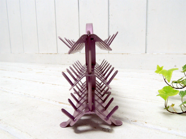 【ZIEROLD】ラベンダー色のアルミ製・3段式・ヴィンテージ・スプールホルダー/ボビンホルダー