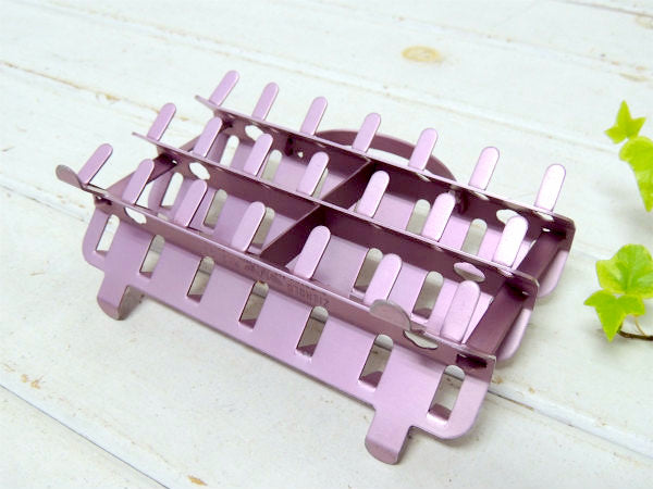 【ZIEROLD】ラベンダー色のアルミ製・3段式・ヴィンテージ・スプールホルダー/ボビンホルダー