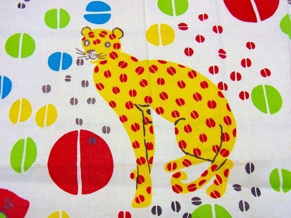 動物・アニマル柄・ヴィンテージ・ファブリック/生地　USA