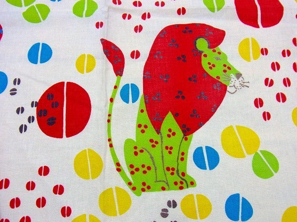 動物・アニマル柄・ヴィンテージ・ファブリック/生地　USA