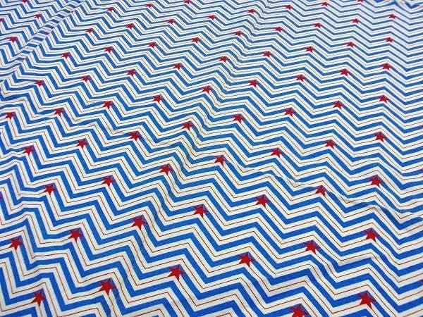 星&幾何学模様・ヴィンテージ・ファブリック/生地　USA