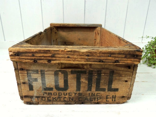 FLOTILL CALIF・US カリフォルニア・ヴィンテージ・ウッドボックス・木箱・ガレージ
