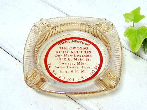 【AUTO AUCTION】ヴィンテージ・アドバタイジング・ガラス製・灰皿・モーター系
