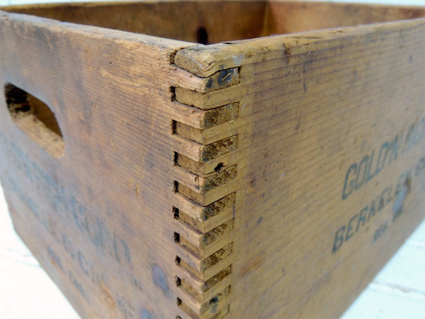 GOLD'N RICH カリフォルニア州・組み木・アンティーク・木箱・ミルク・ウッドボックス