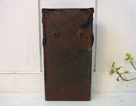 黒色のティン製・アンティーク・メールボックス/郵便受け/ポスト USA