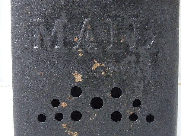 黒色のティン製・アンティーク・メールボックス/郵便受け/ポスト USA