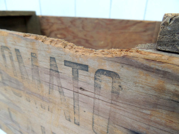 【HUNT'S TOMATO】CALのトマト農園・シャビーなヴィンテージ・ウッドボックス/木箱