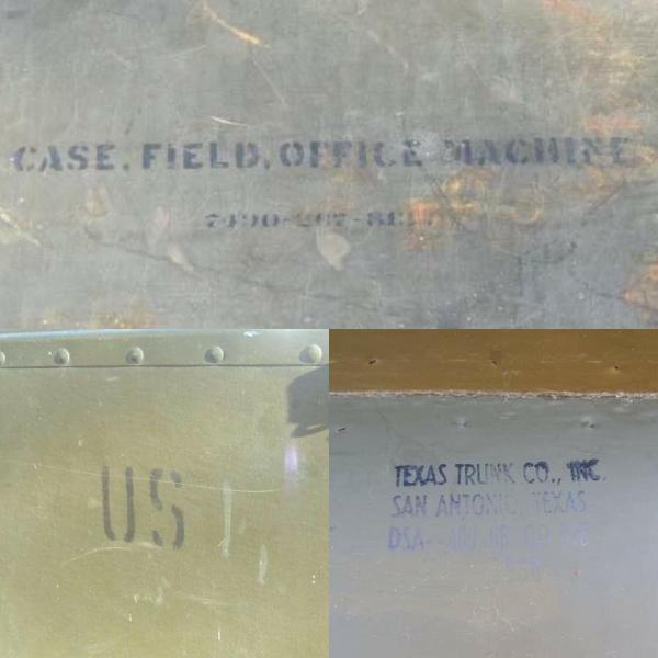 1966【ARMY】ミリタリー・カーキ・ヴィンテージ・軍用木箱・トランク・木箱・ウッドボックス US