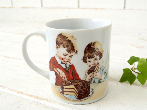 【HERSHEY'S】ハーシーチョコレート・80'sヴィンテージ・陶器製・マグカップ/食器