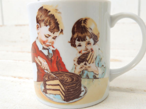 【HERSHEY'S】ハーシーチョコレート・80'sヴィンテージ・陶器製・マグカップ/食器