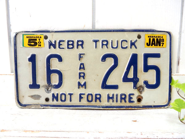 【NEBR TRUCK・FARM】農園・農場・トラックナンバー・ビンテージ・ナンバープレート