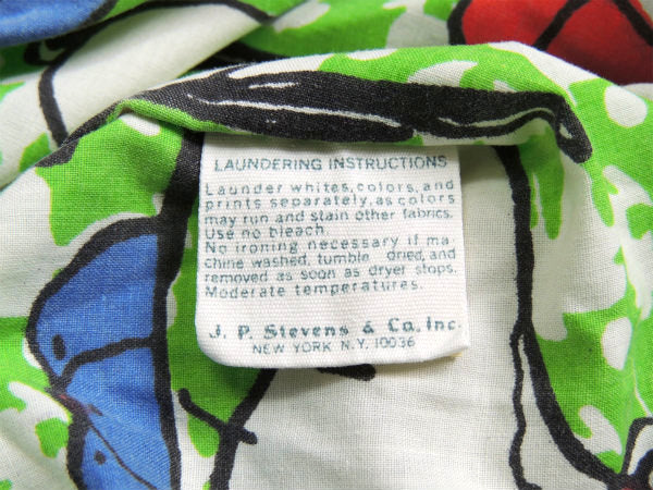 【スヌーピー】SNOOPY・ベースボール柄・黄緑色・ヴィンテージ・ユーズドシーツ(ボックスタイプ)