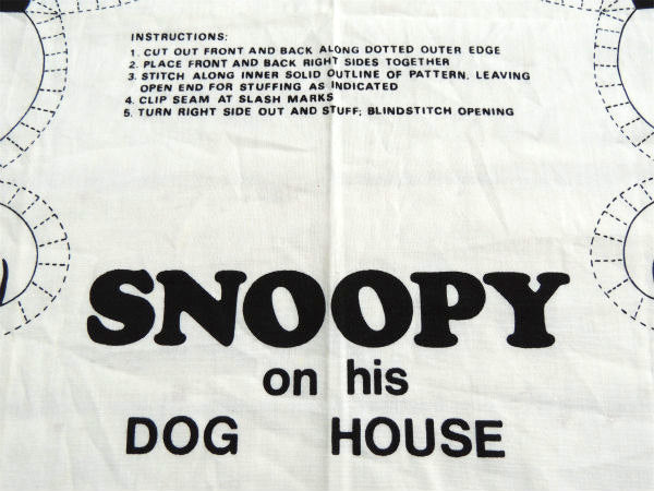【スヌーピー】SNOOPY・ぬいぐるみ・ピロードール・デッドストック・60'ヴィンテージ・パネル生地