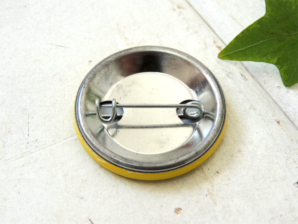 【スモーキーベア】SMOKEY BEAR・黄色・ヴィンテージ・缶バッジ・USA・アクセサリー