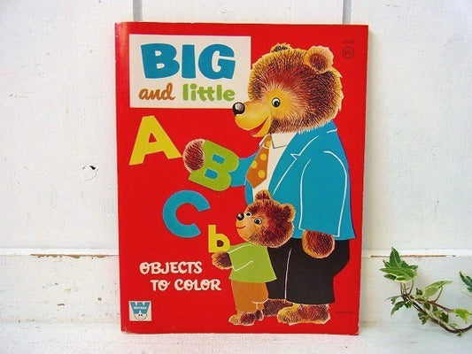 【BIG and little ABC】アルファベット・70’sヴィンテージ・ぬりえ/絵本 USA