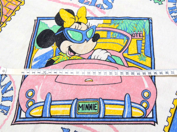 【ミニー トラベル】ミニーマウスの旅行&切手柄・ヴィンテージ・ユーズドシーツ(ボックスタイプ)