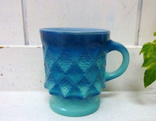 【FireKing】ファイヤーキング・キンバリー・マグカップ(ブルー)　USA