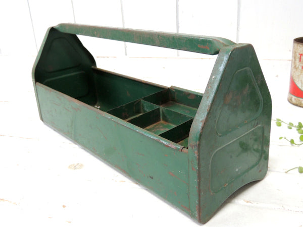 【Amsco】USA・2段式・グリーンカラー・スチール製・ヴィンテージ・ツールケース/工具箱