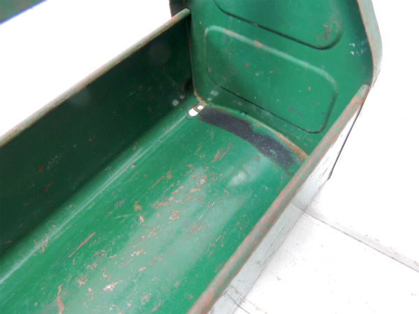 【Amsco】USA・2段式・グリーンカラー・スチール製・ヴィンテージ・ツールケース/工具箱