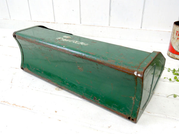 【Amsco】USA・2段式・グリーンカラー・スチール製・ヴィンテージ・ツールケース/工具箱