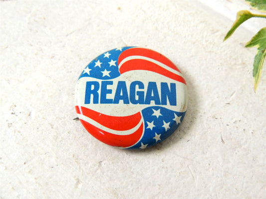 レーガン大統領 アメリカ 星条旗 ヴィンテージ・缶バッジ USA ファッションアイテム