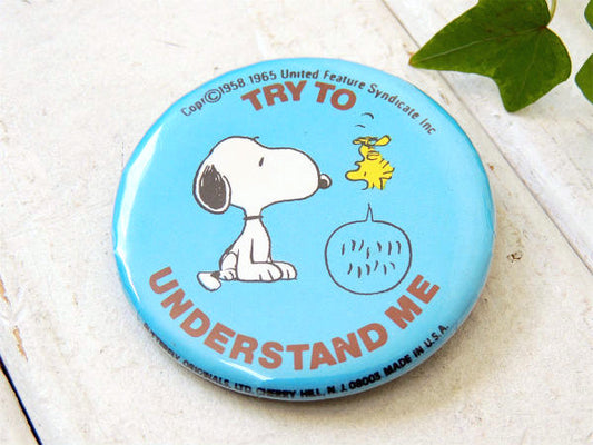 【スヌーピー&ウッドストック】1958・1965's・ヴィンテージ・缶バッジ・USA