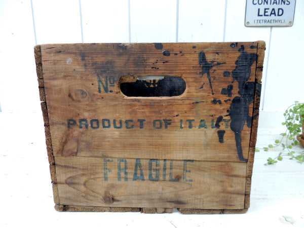 【イタリアワイン・トスカーナ州・キャンティ地方】アンティーク・ウッドボックス/木箱