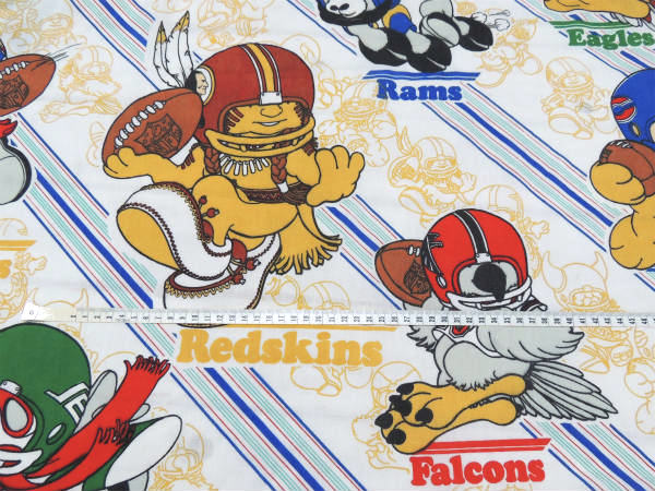 【NFL】アメフト アメリカンフットボール ユニフォーム姿 マスコット 80' ヴィンテージ ユーズドシーツ(フラットタイプ) USA