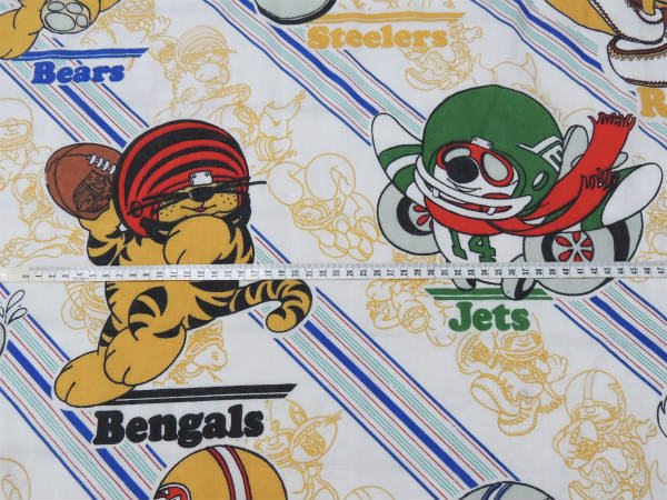 【NFL】アメフト アメリカンフットボール ユニフォーム姿 マスコット 80' ヴィンテージ ユーズドシーツ(フラットタイプ) USA